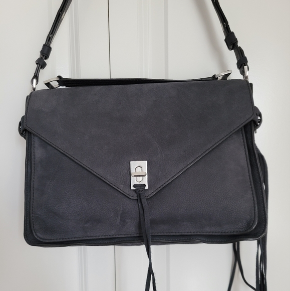 Rebecca Minkoff dark grey suede purse - Picture 2 of 9